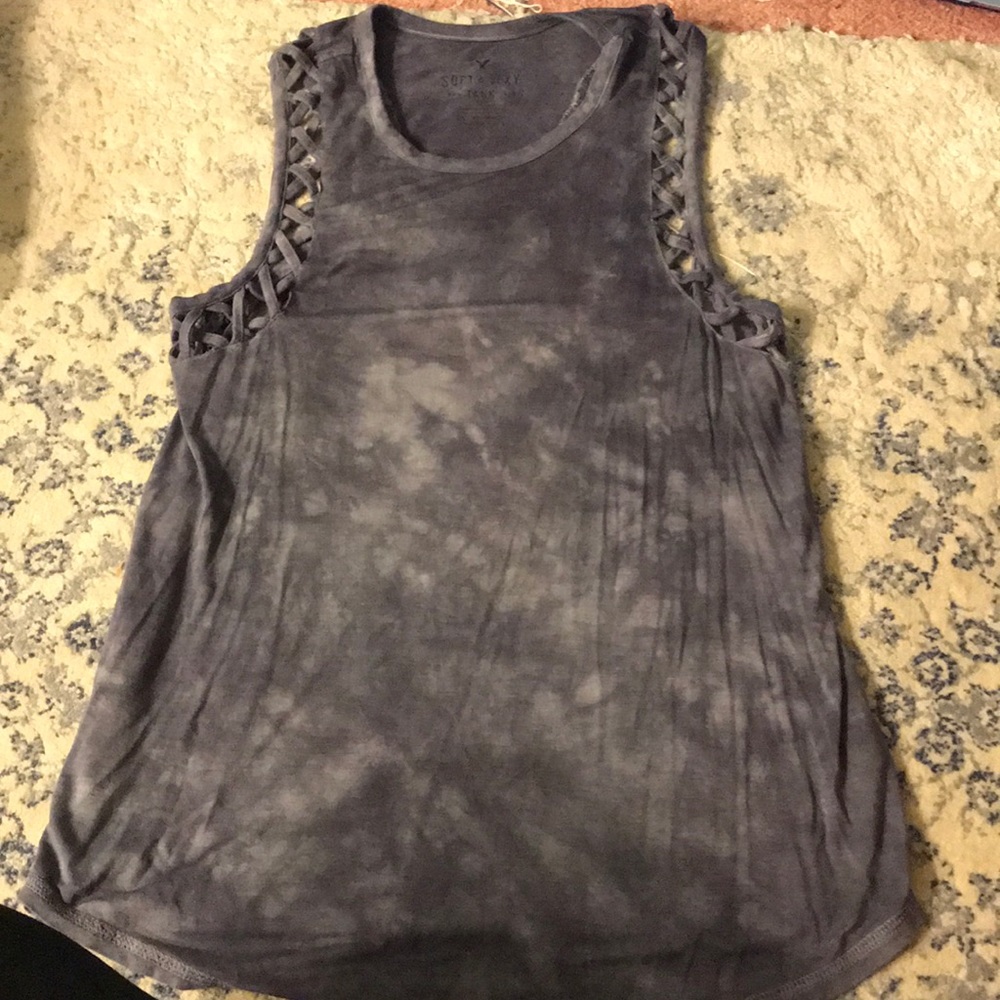 Purple patterned tank top